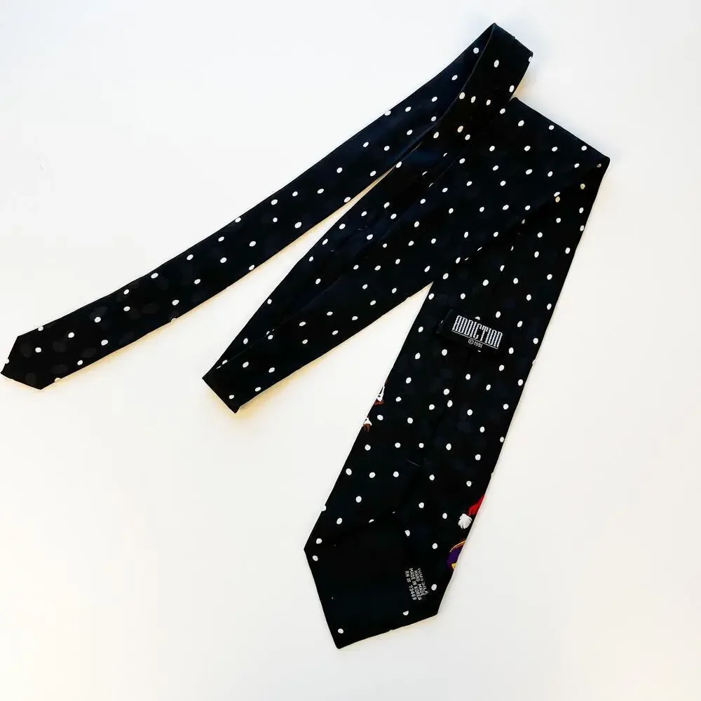 Vintage Addiction‎ Christmas 100% Silk Neck Tie Santa Claus Holiday Festive